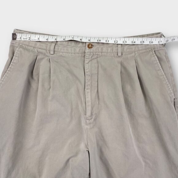 VINTAGE Banana Republic Safari Pants Mens 38x30 Khaki Twill Relaxed Trousers - Picture 10 of 16